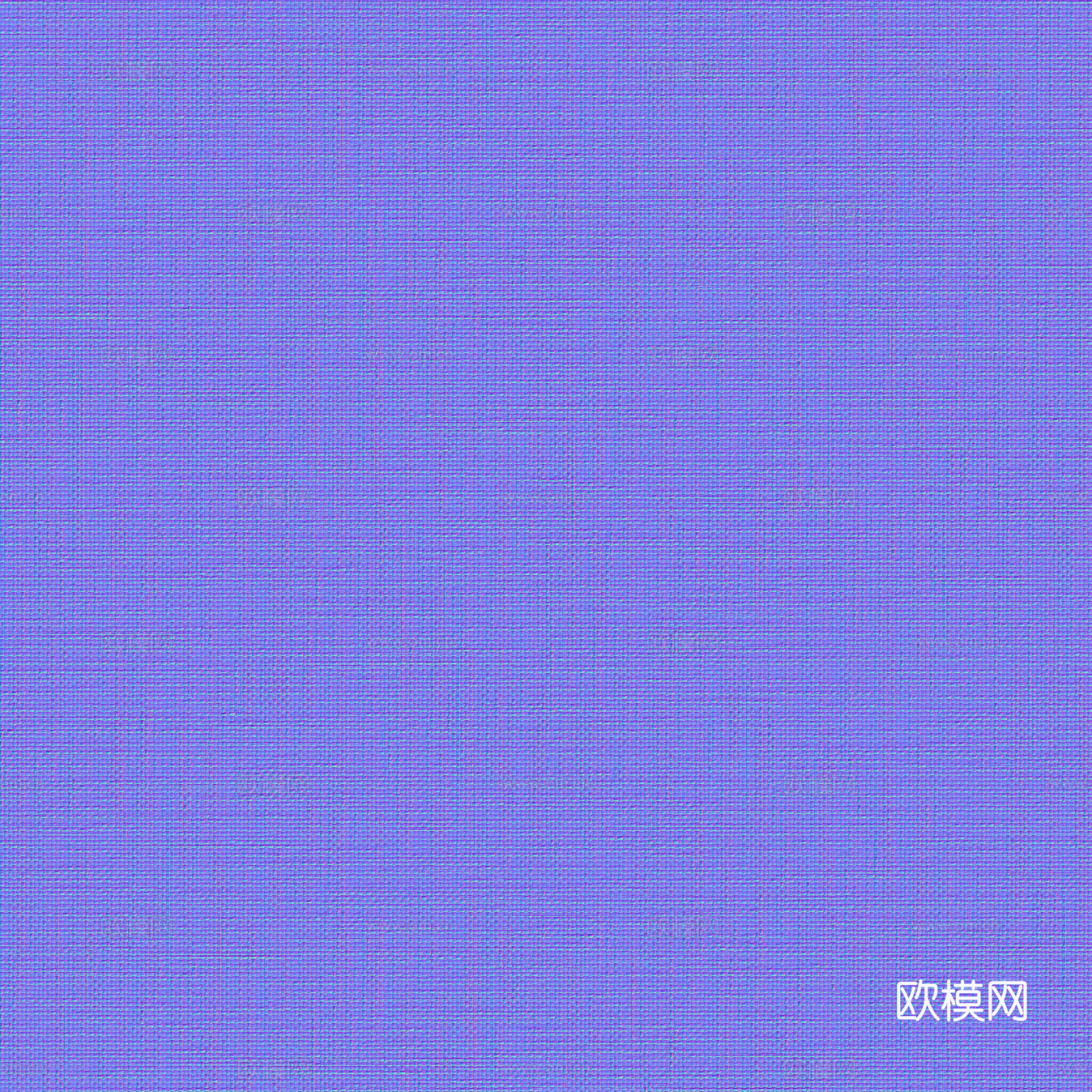 无缝蓝色布纹布料PBR贴图 2k