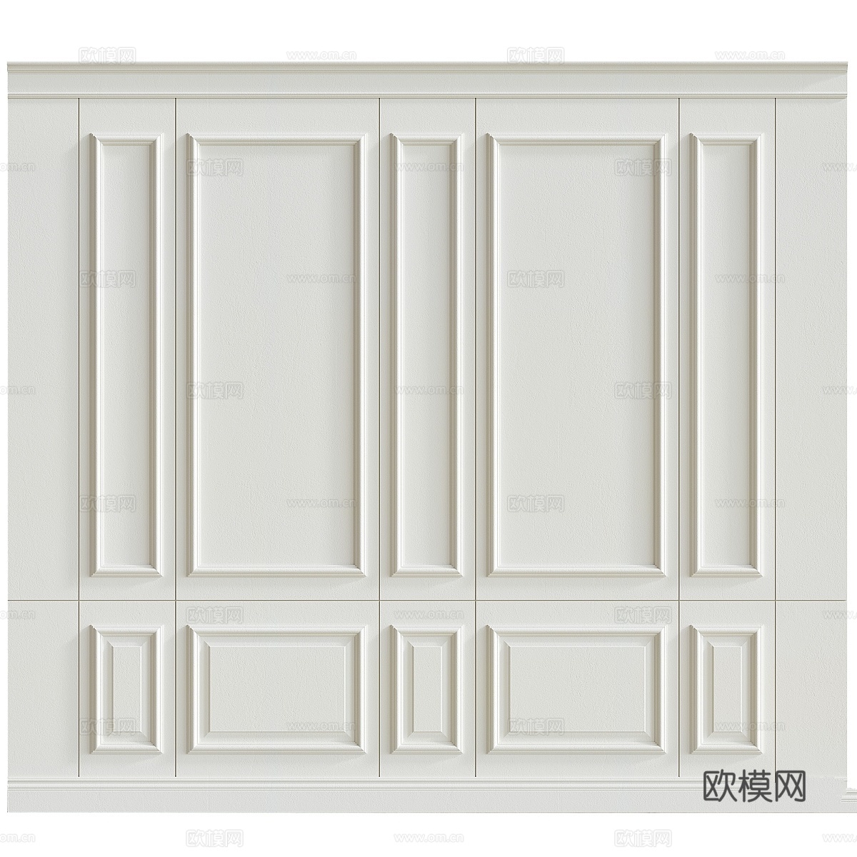 装饰性抹灰带装饰线条 #893d模型