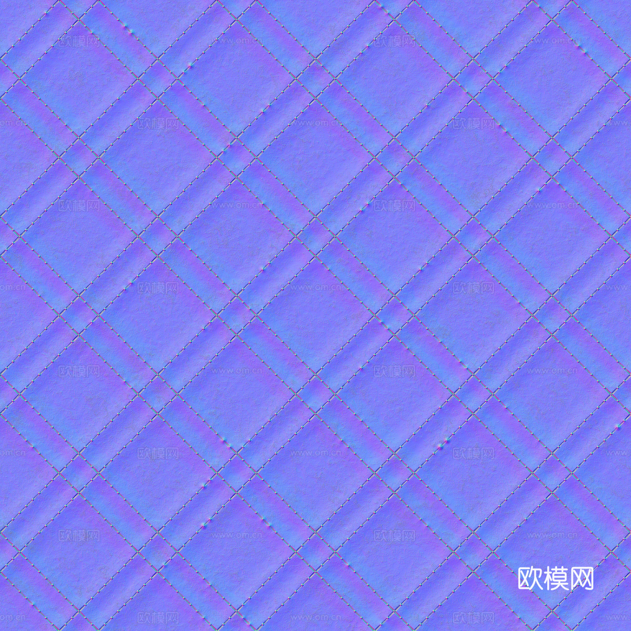 无缝米白色软包皮革PBR贴图 2k