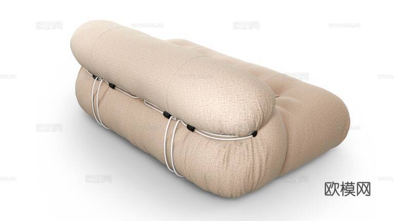 Cassina 三人沙发3d模型下载（渲染图2）