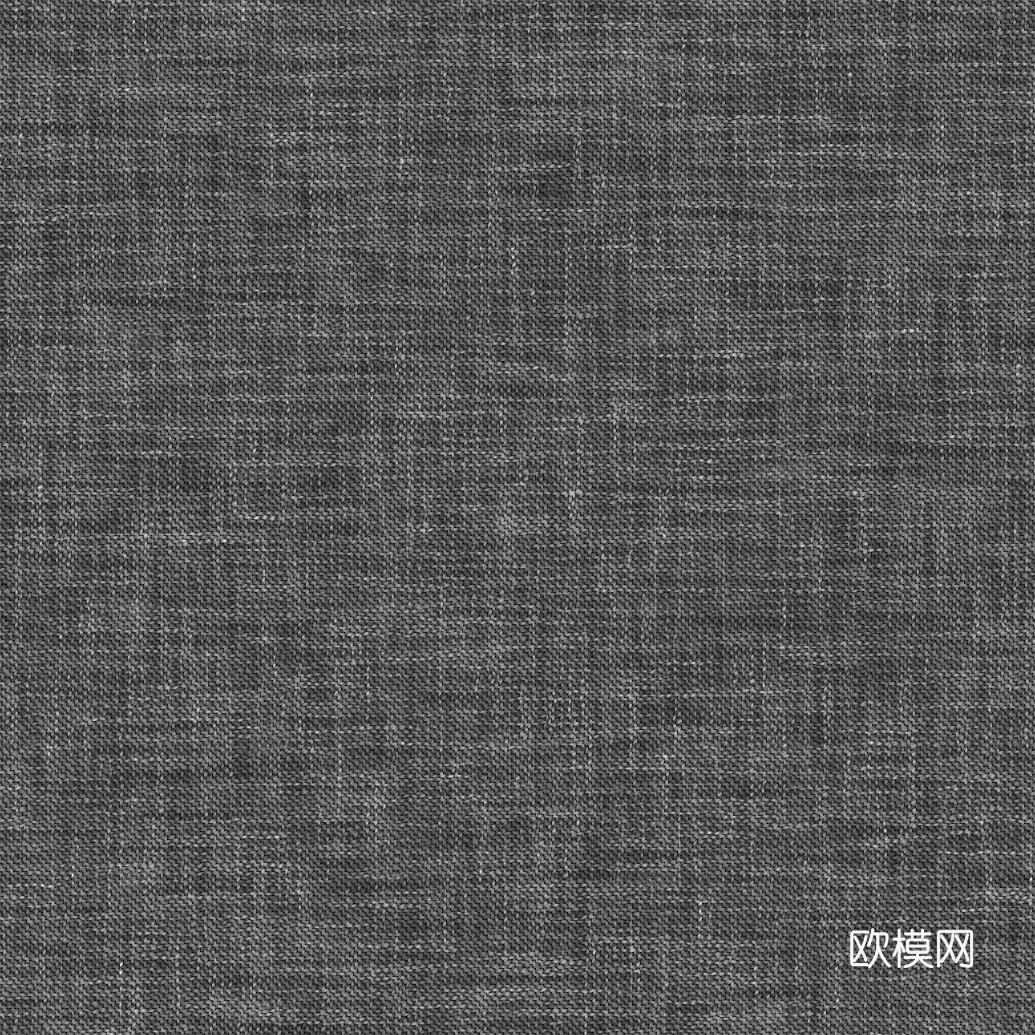 无缝浅灰色布纹布料PBR贴图 2k