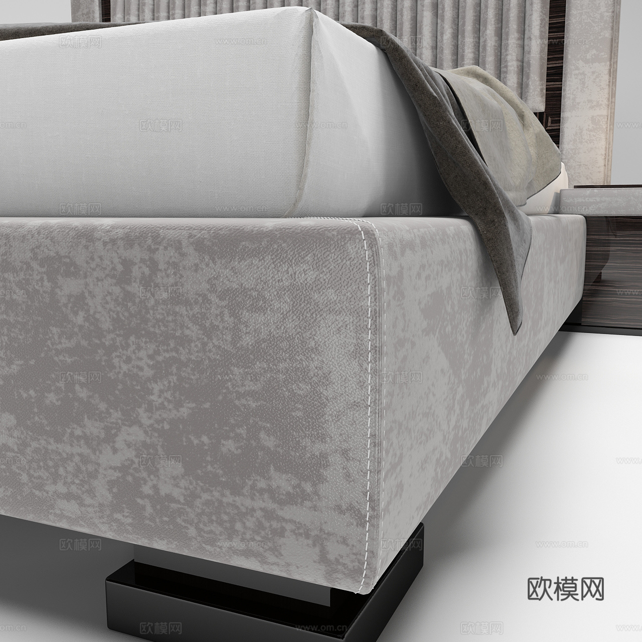 CAPITAL 意式双人床3d模型下载（渲染图5）