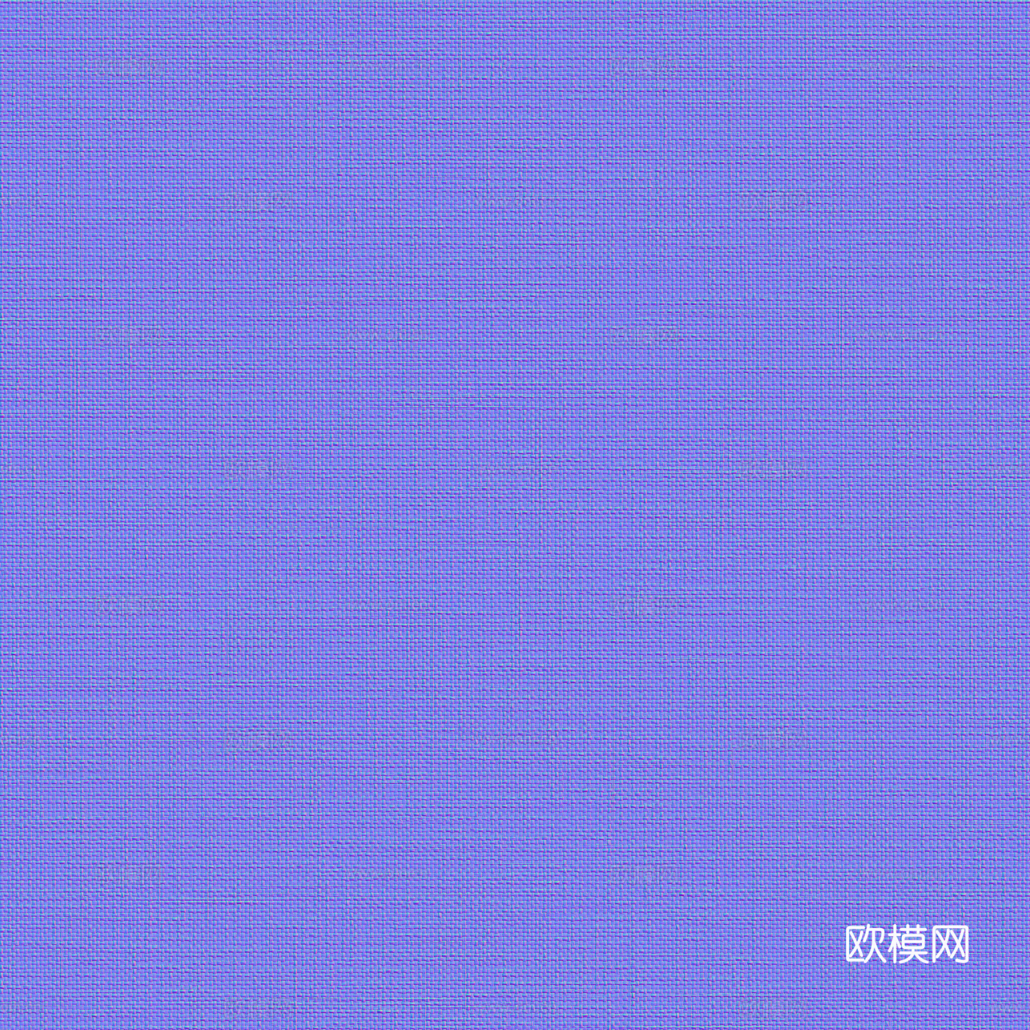无缝蓝色布纹布料PBR贴图 2k