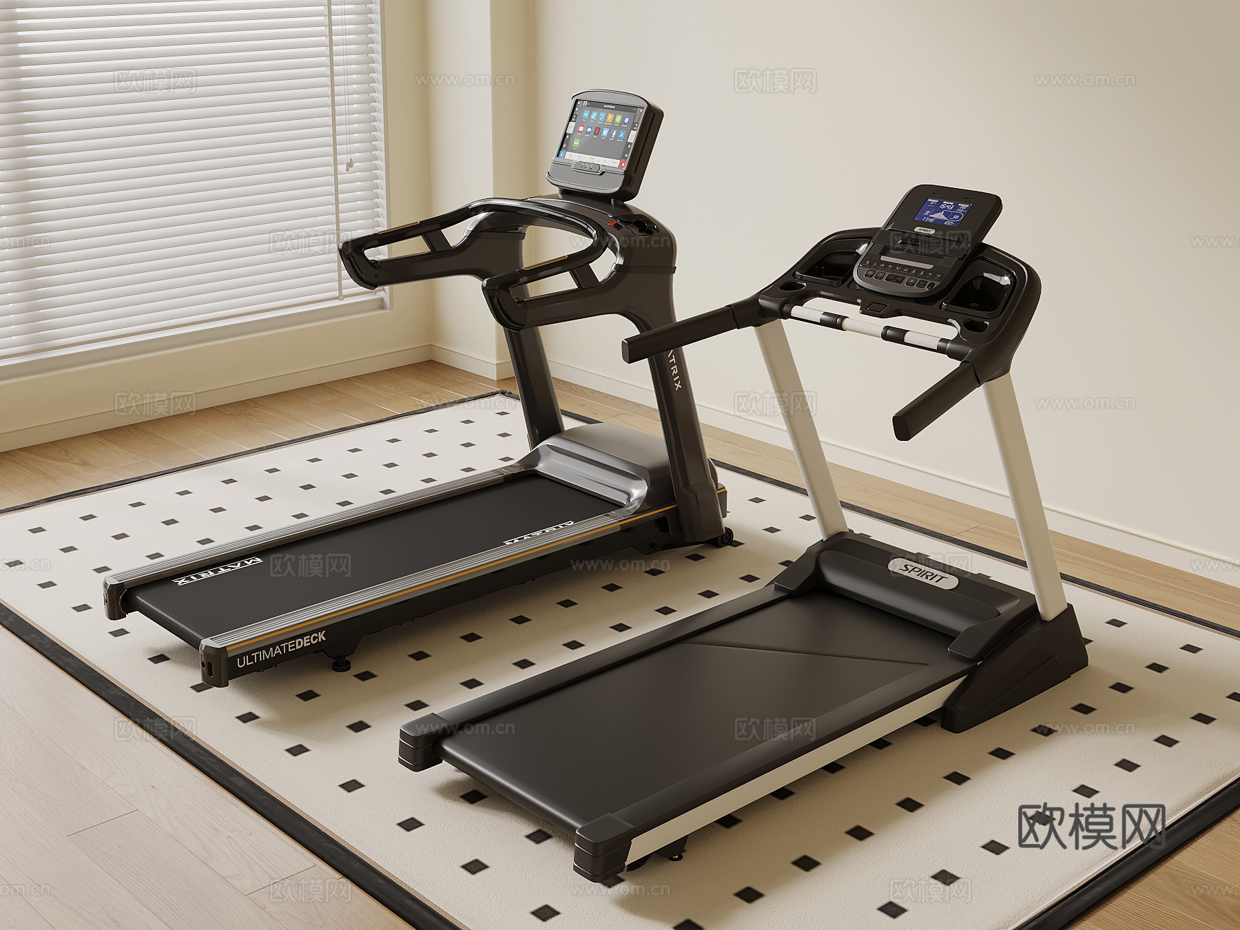 现代跑步机su模型su模型