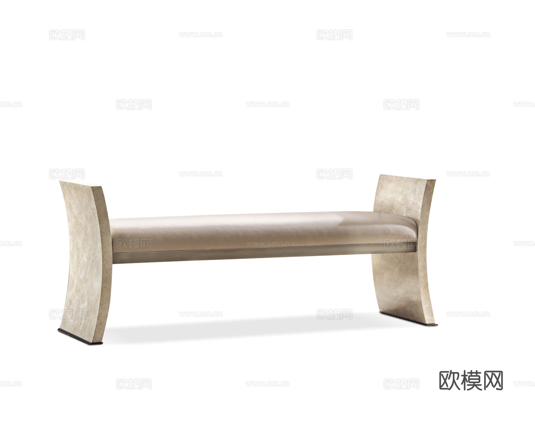 CANTORI 轻奢床尾凳3d模型下载