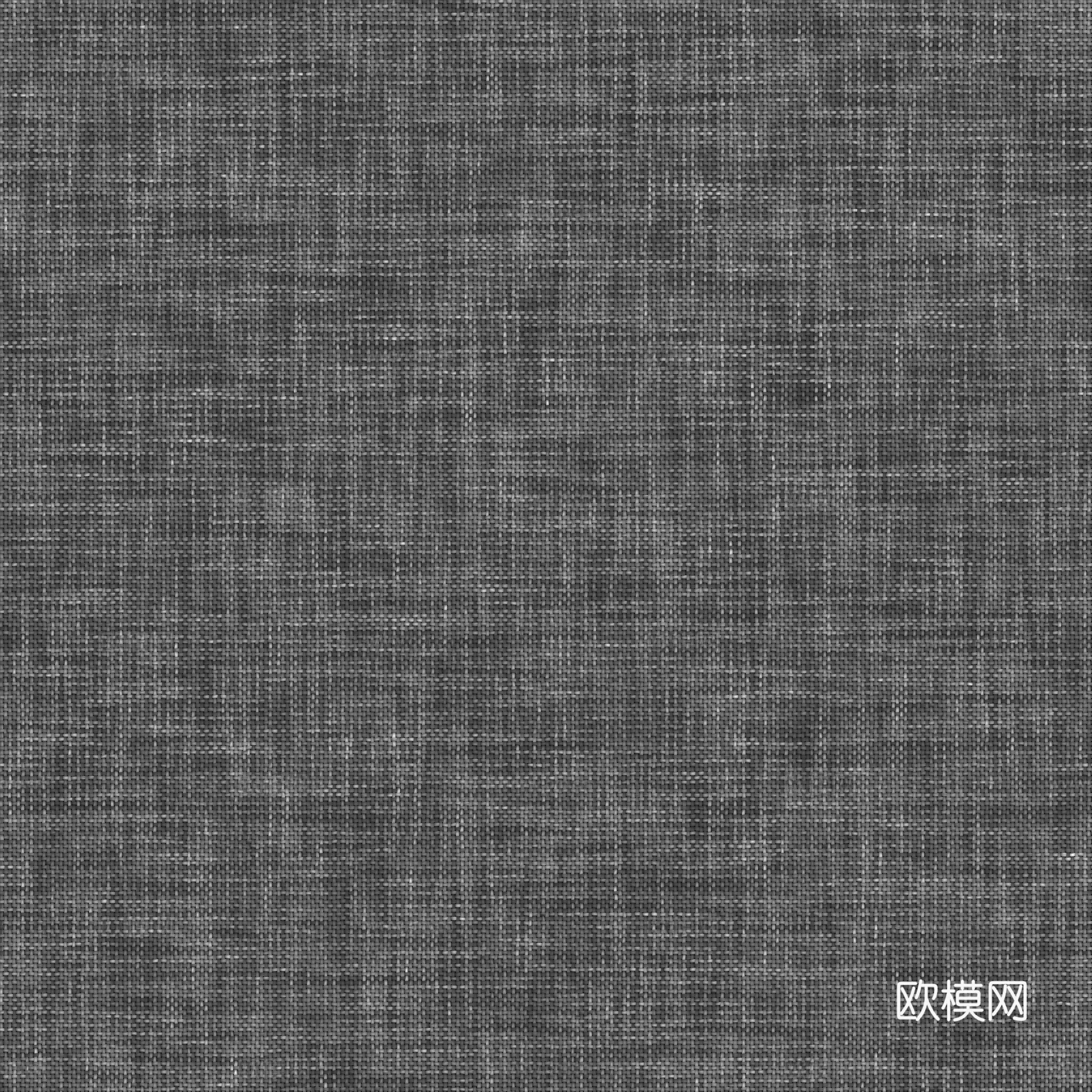 无缝黑色编织布纹布料PBR贴图 2k