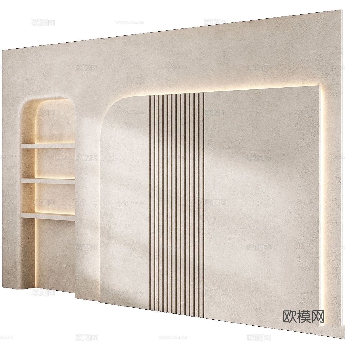 墙面3D面板423d模型