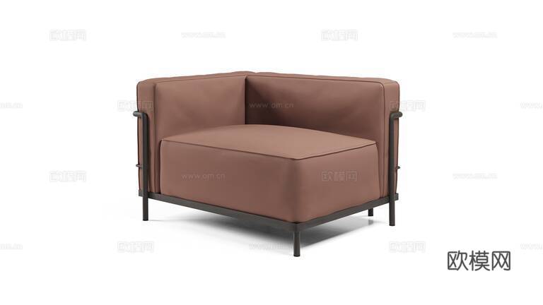 Cassina 单扶手沙发3d模型下载（渲染图3）