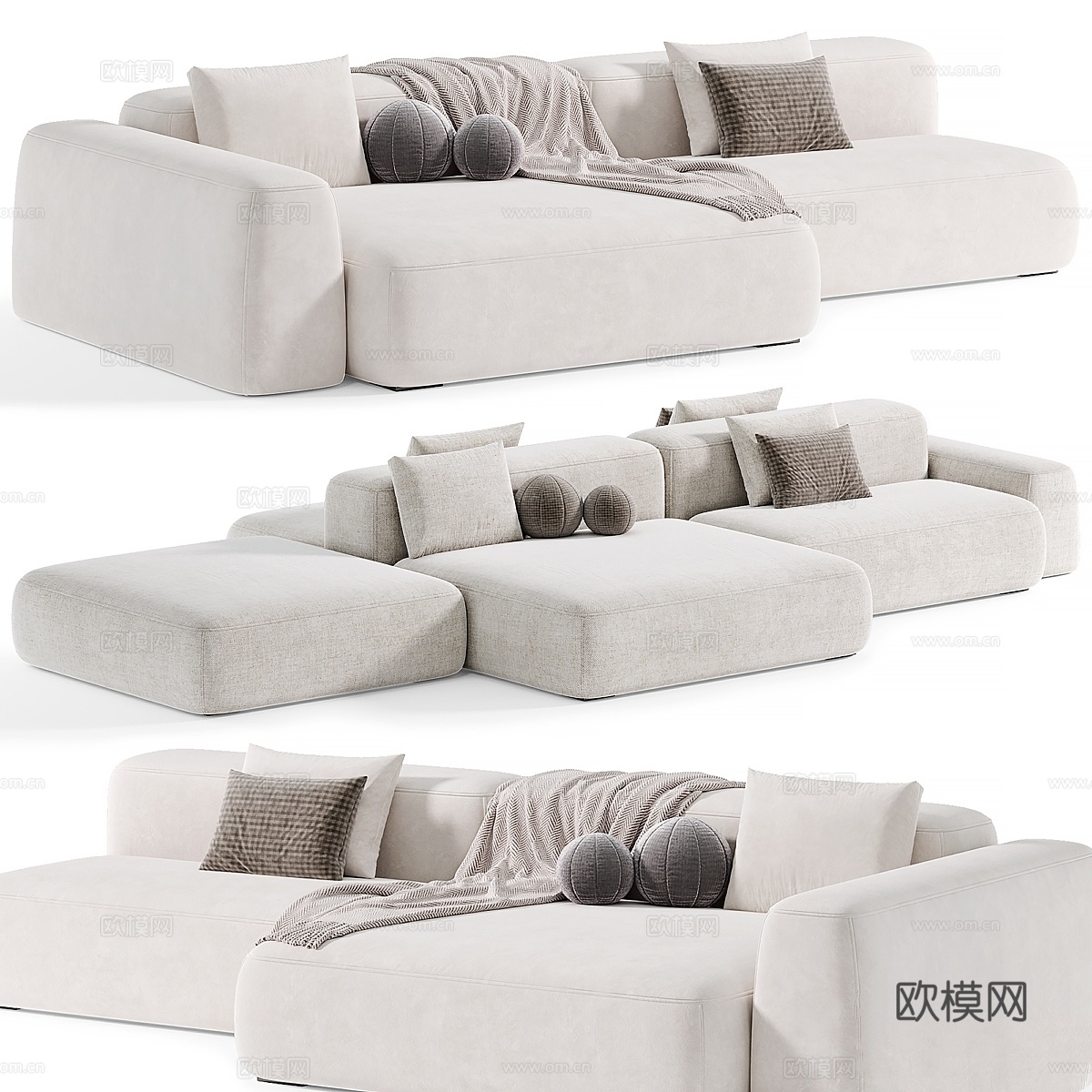 Sky Sofa 模块化沙发由Tamamm设计3d模型