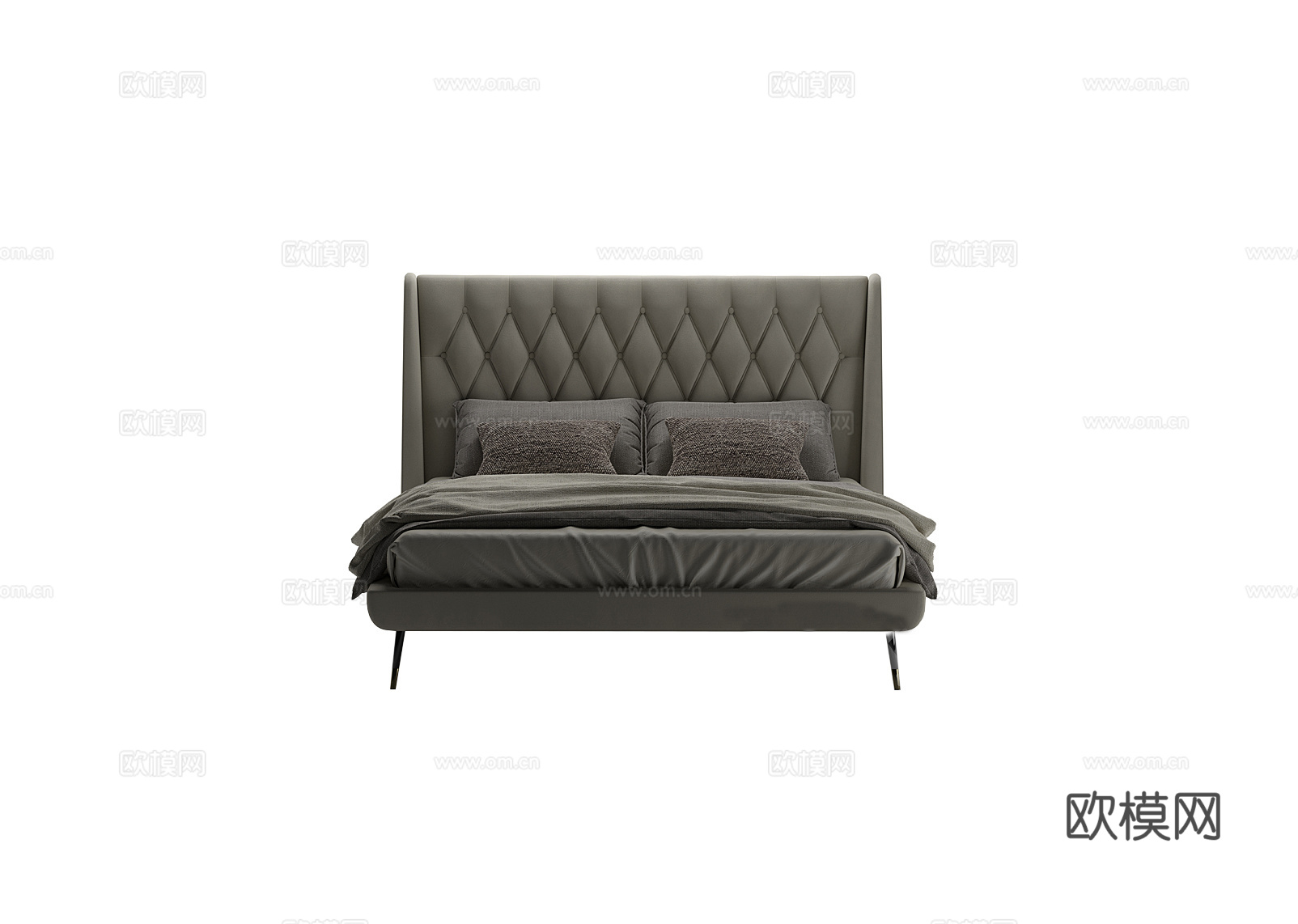 CAPITAL 意式双人床3d模型下载（渲染图1）