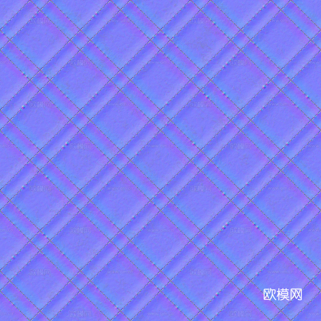 无缝棕红色软包皮革PBR贴图 1k