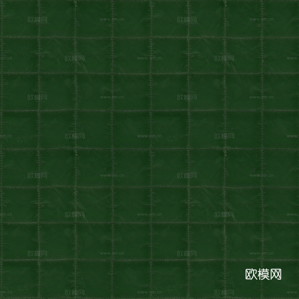 无缝绿色软包皮革PBR贴图 1k