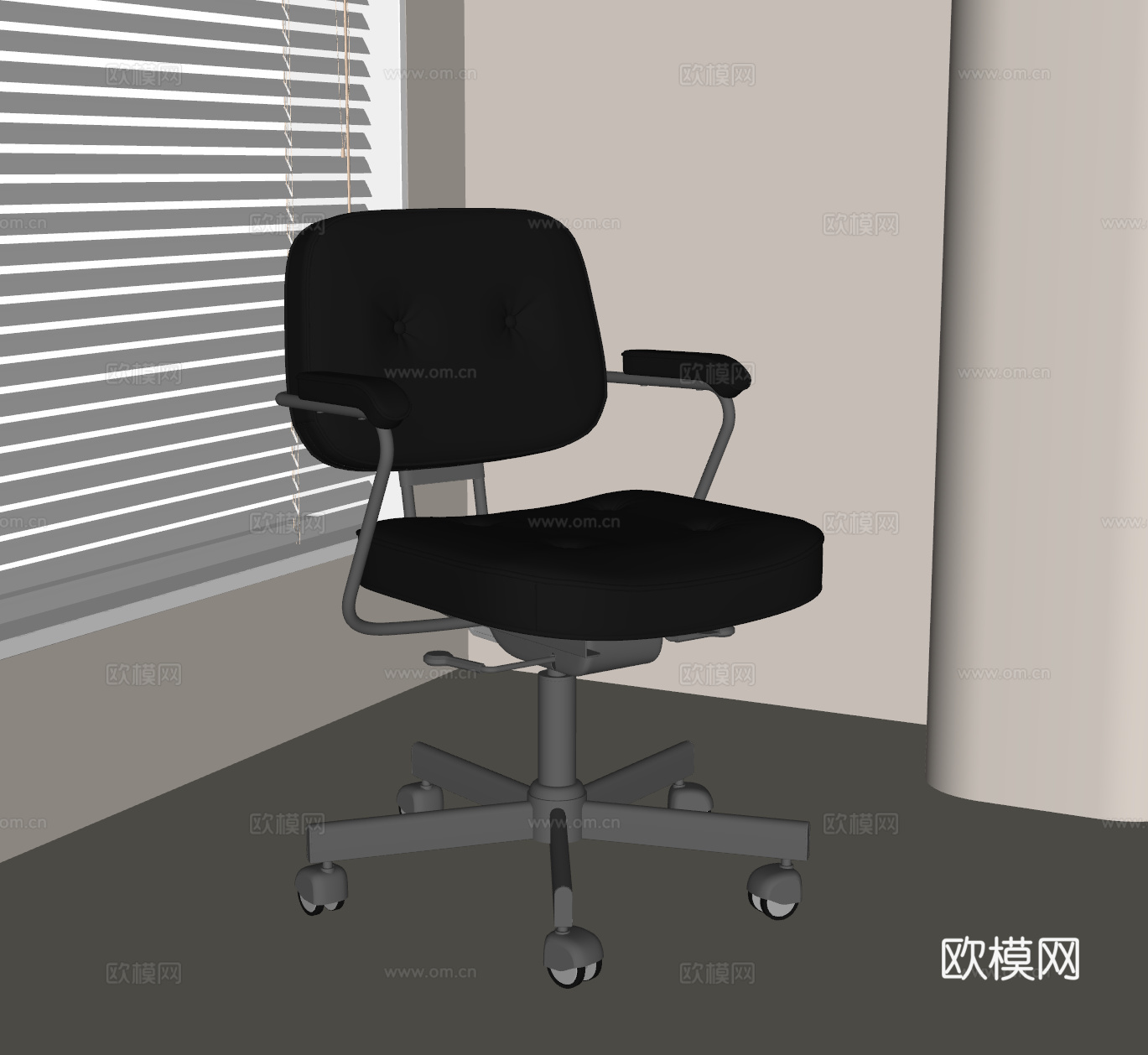 现代办公椅 休闲椅 转椅 升降椅su模型