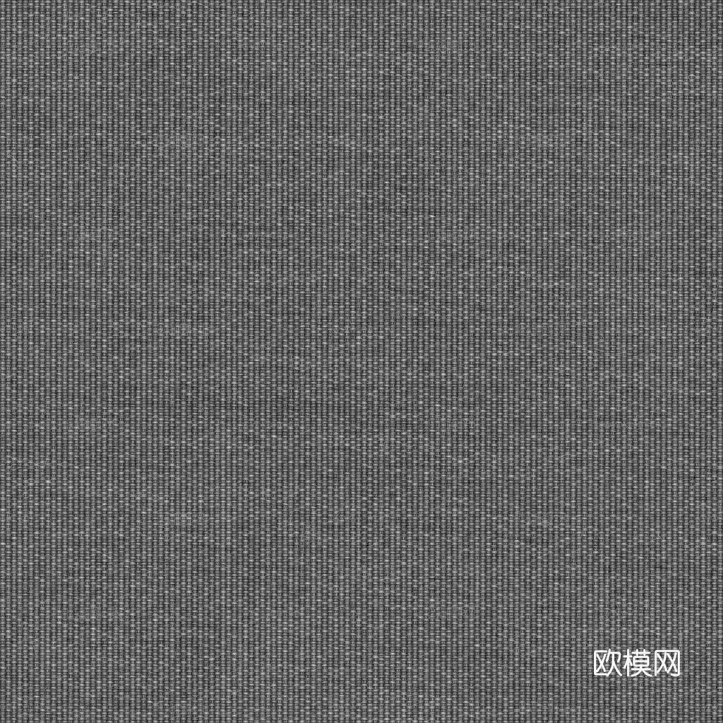 无缝黑色布纹布料PBR贴图 1k