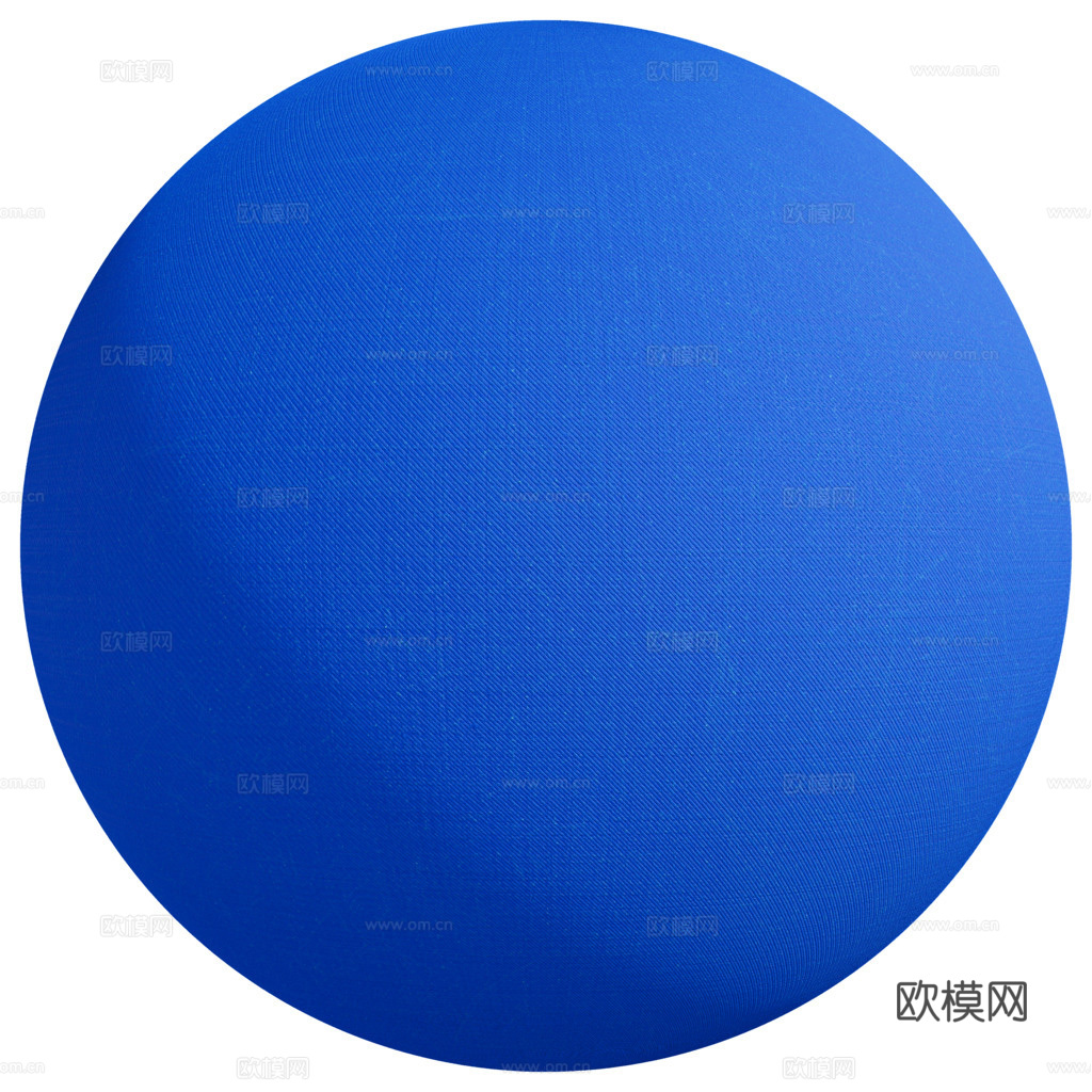 无缝蓝色布纹布料PBR贴图 1k