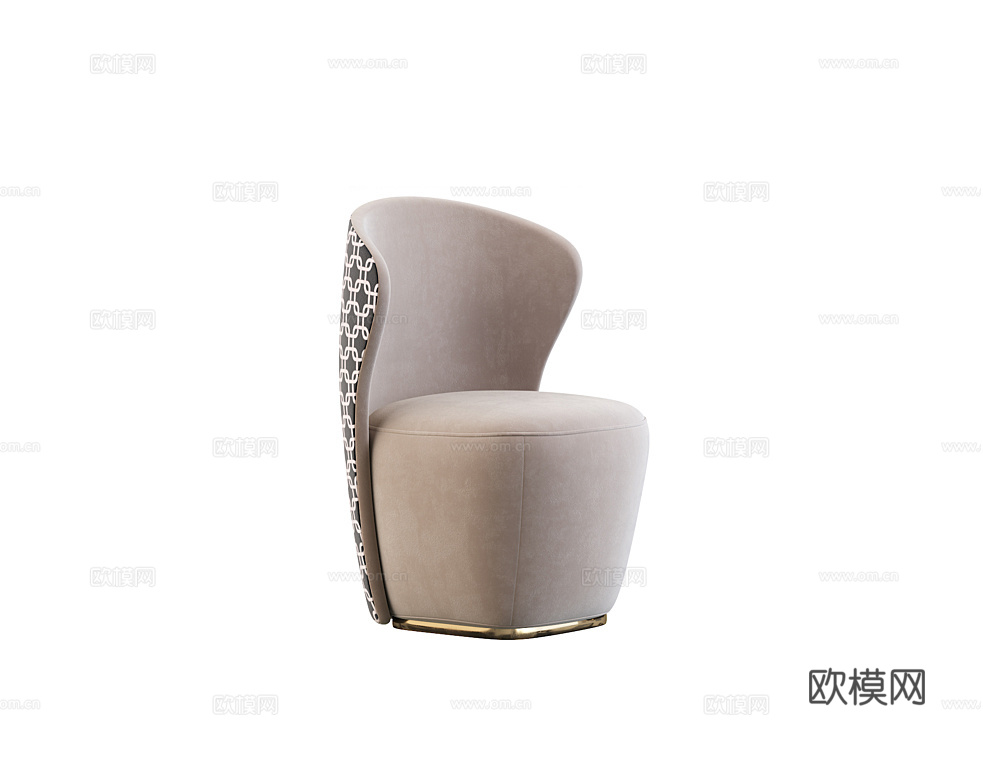 CAPITAL 意式单人沙发3d模型下载（渲染图1）