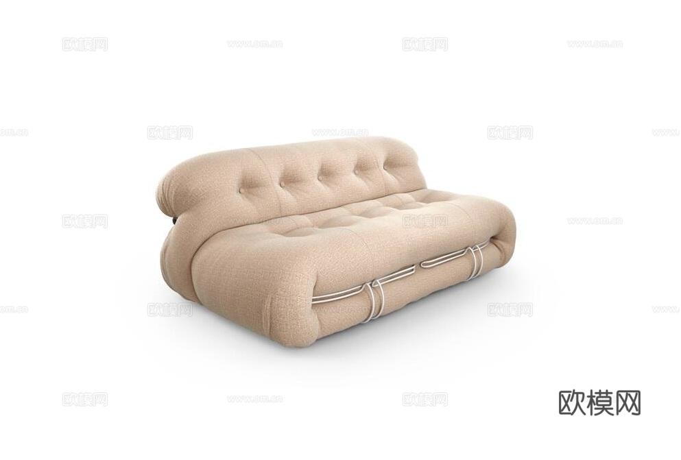 Cassina 三人沙发3d模型下载（渲染图1）