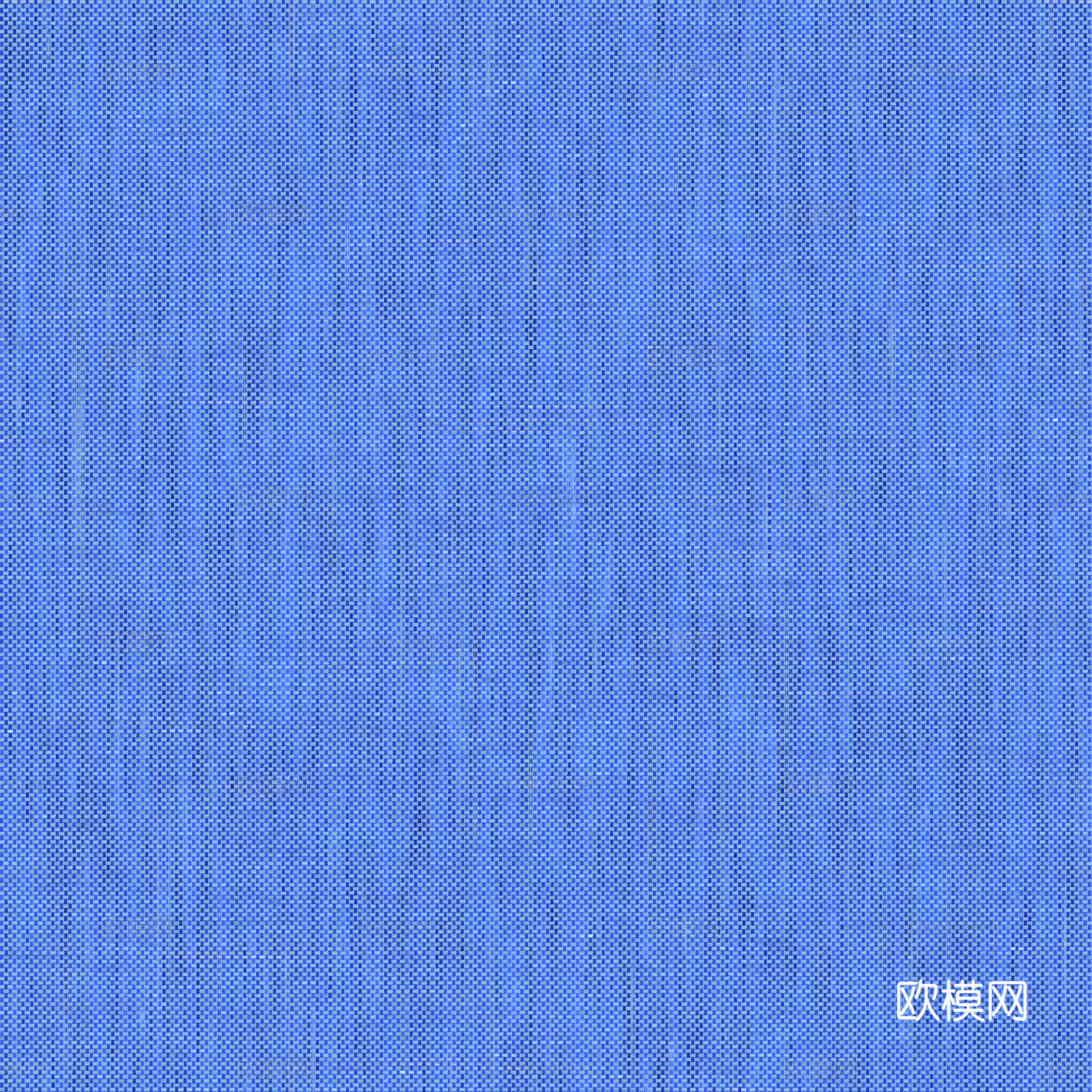 无缝蓝色布纹布料PBR贴图 2k