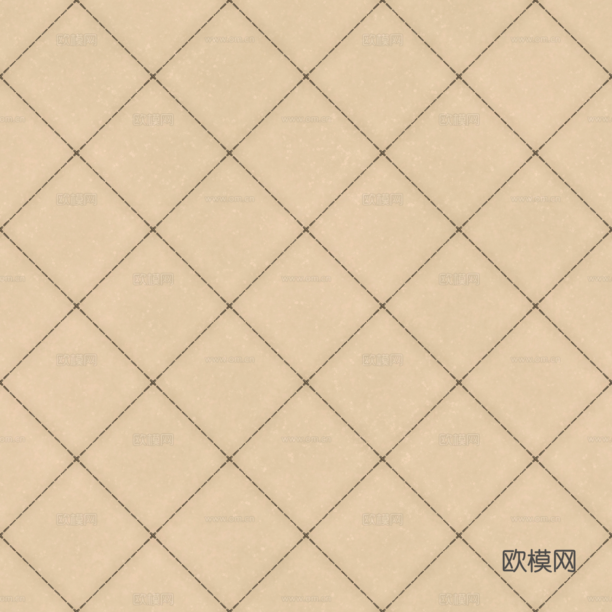 无缝米白色软包皮革PBR贴图 2k