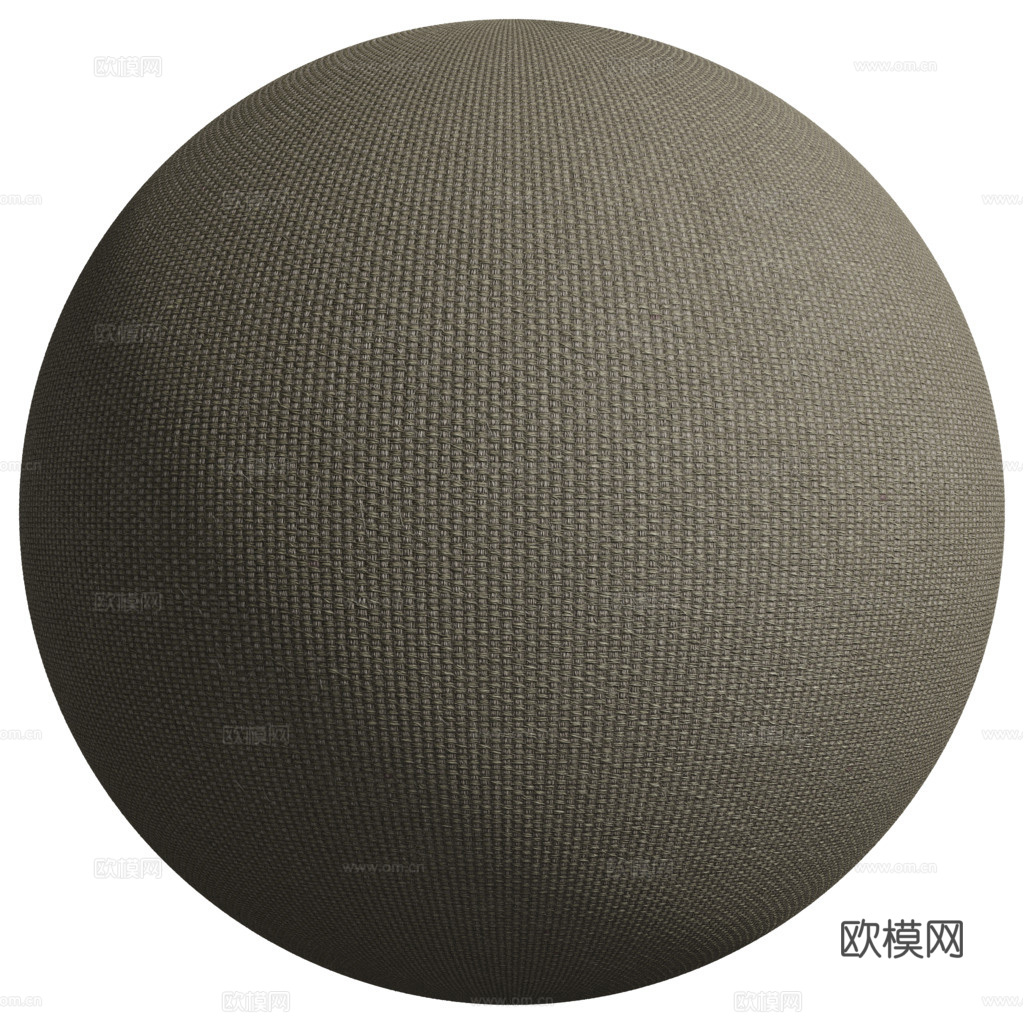 无缝黑色布纹布料PBR贴图 2k