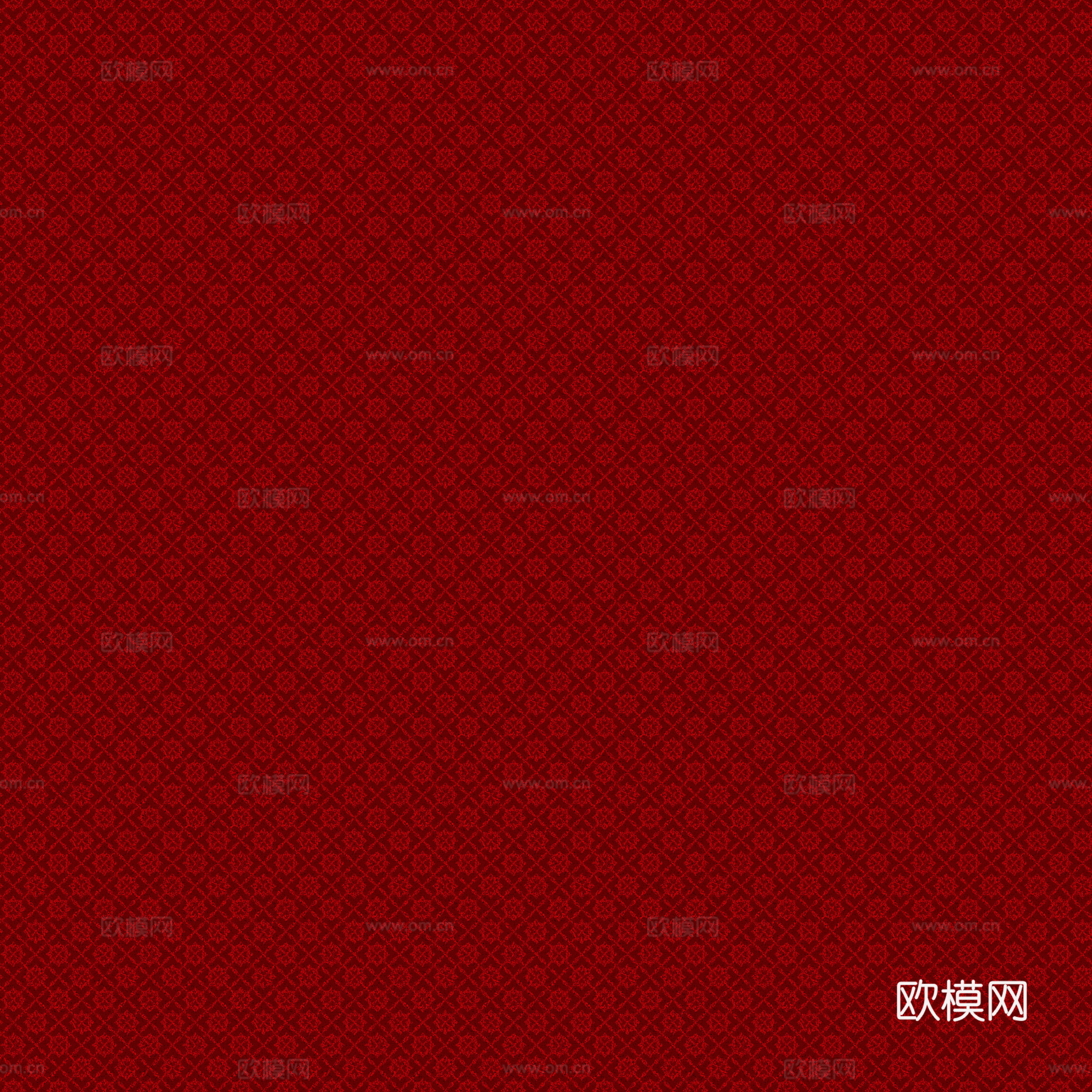 无缝红色花纹布纹布料PBR贴图 2k