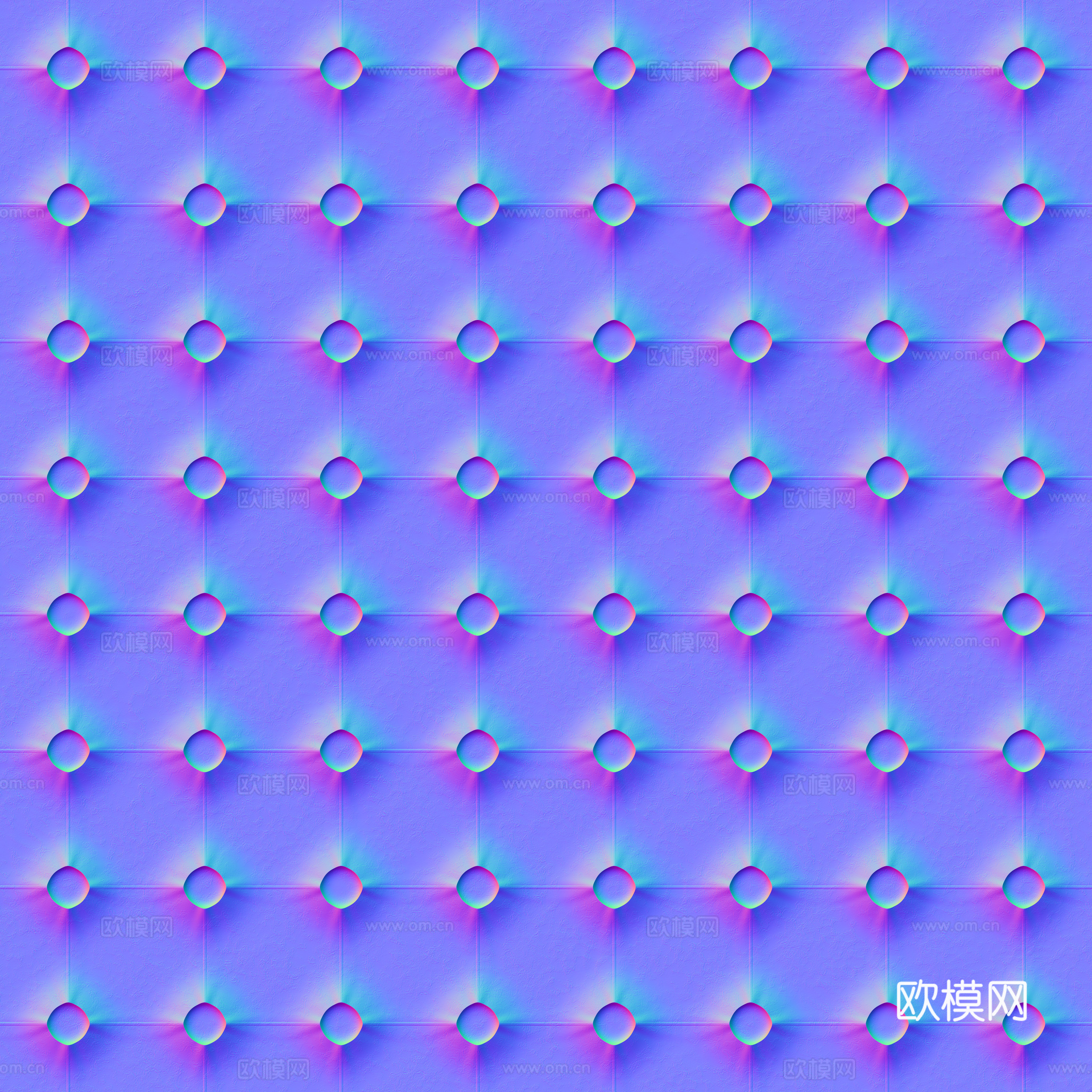 无缝白色软包皮革PBR贴图 2k