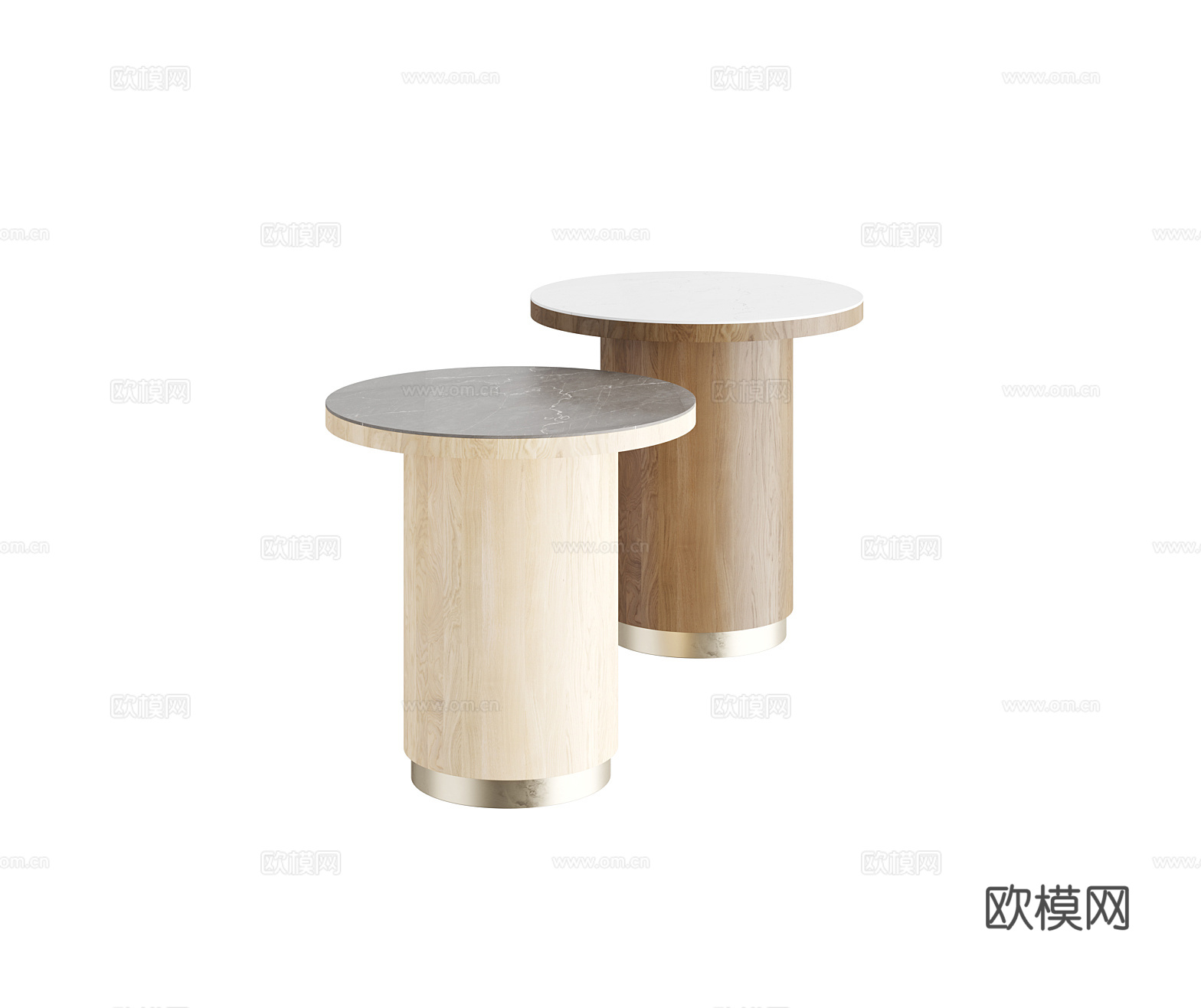 CAPITAL 意式边几 圆几3d模型下载（渲染图1）