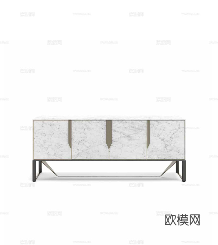 CAPITAL 轻奢电视柜3d模型下载（渲染图1）