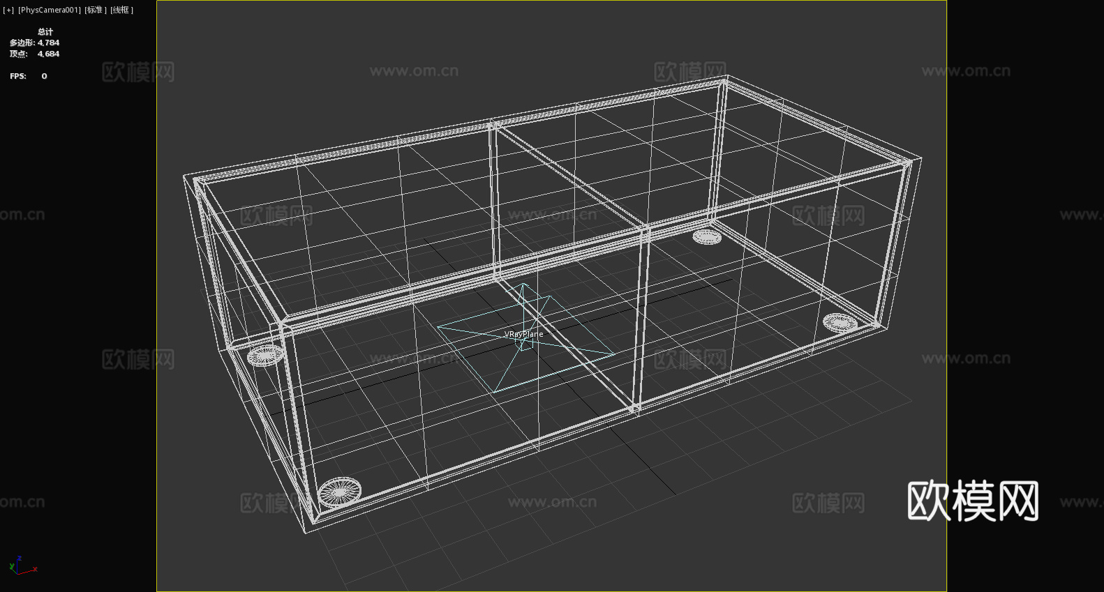 茶几 边桌 置物架 金属框架3d模型