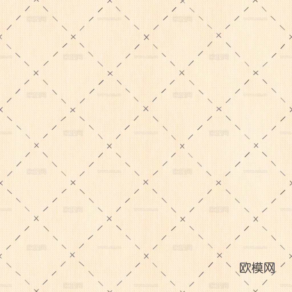 无缝米黄色线条花纹软包PBR贴图 1k