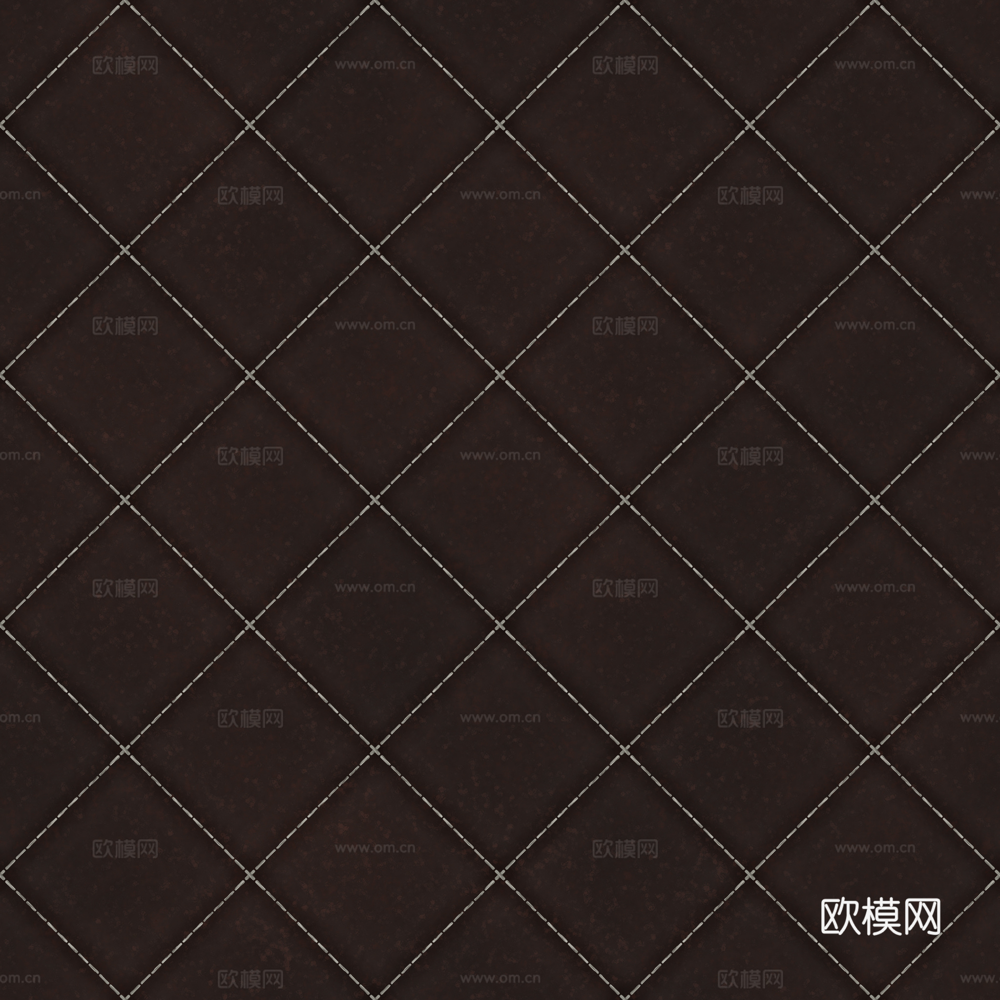 无缝棕红色软包皮革PBR贴图 2k