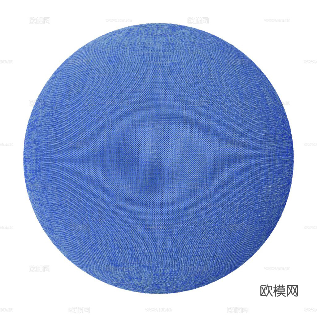 无缝蓝色布纹布料PBR贴图 2k