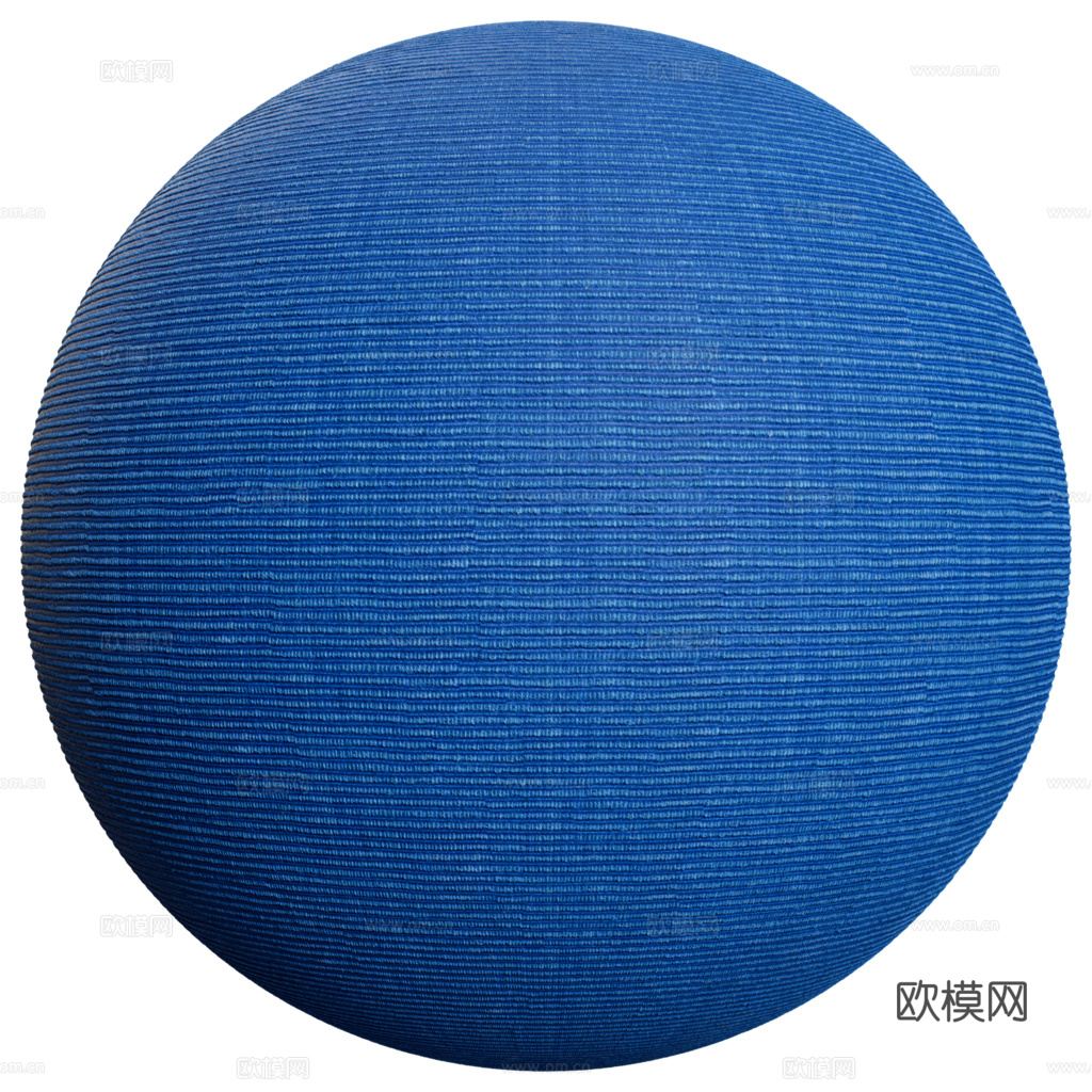 无缝蓝色针织布纹布料PBR贴图 1k