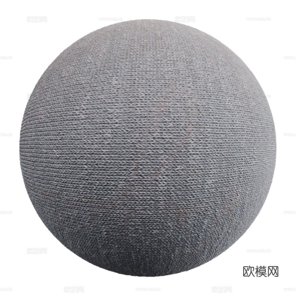 无缝灰色布纹布料PBR贴图 2k