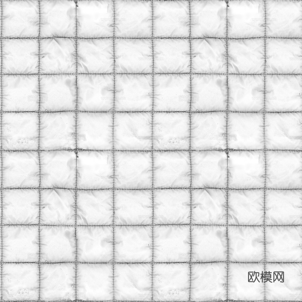 无缝黑色软包皮革PBR贴图 1k