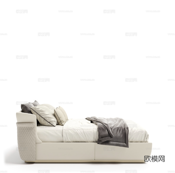 CAPITAL 意式双人床3d模型下载（渲染图3）