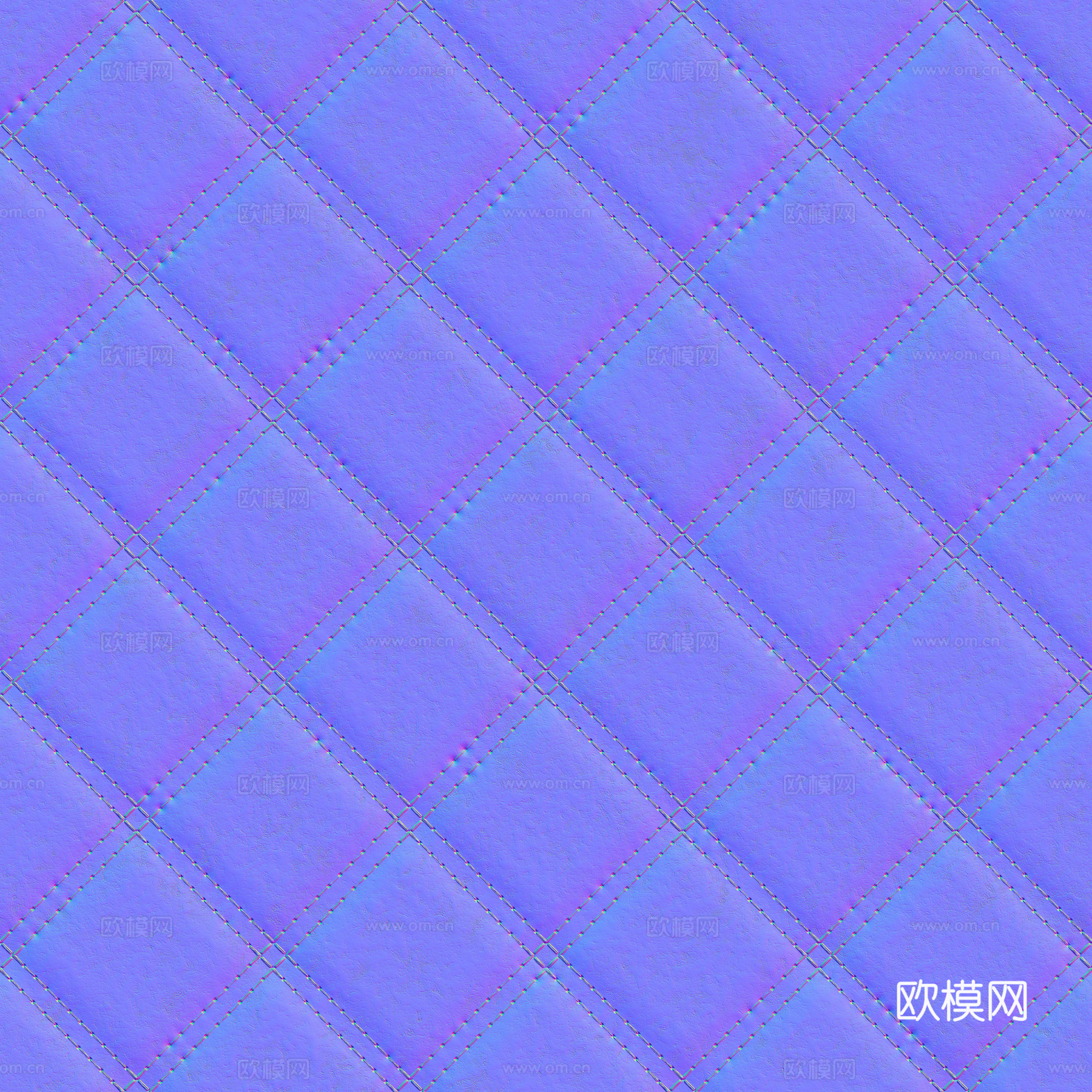 无缝棕红色软包皮革PBR贴图 2k