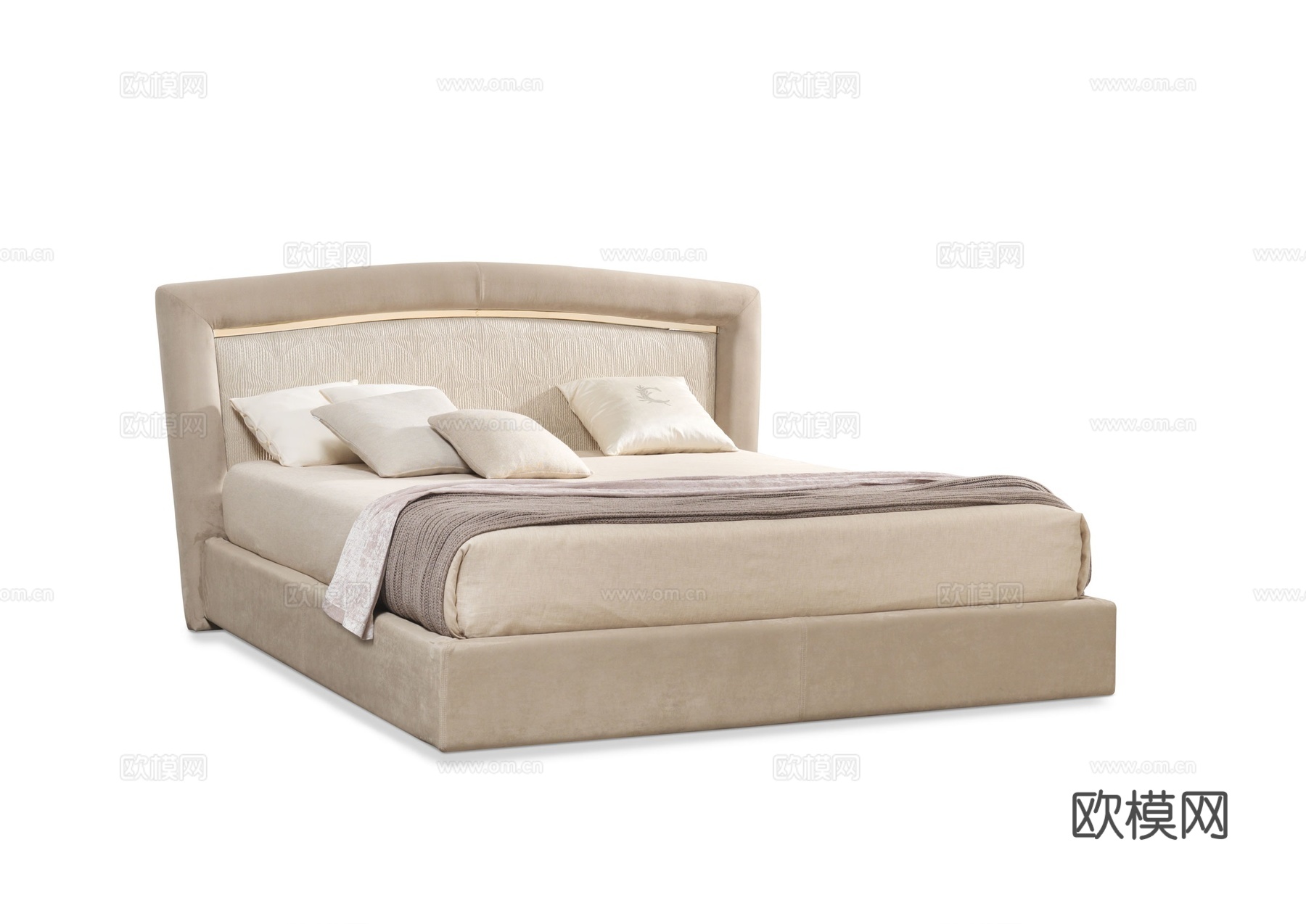 CANTORI 轻奢双人床3d模型下载