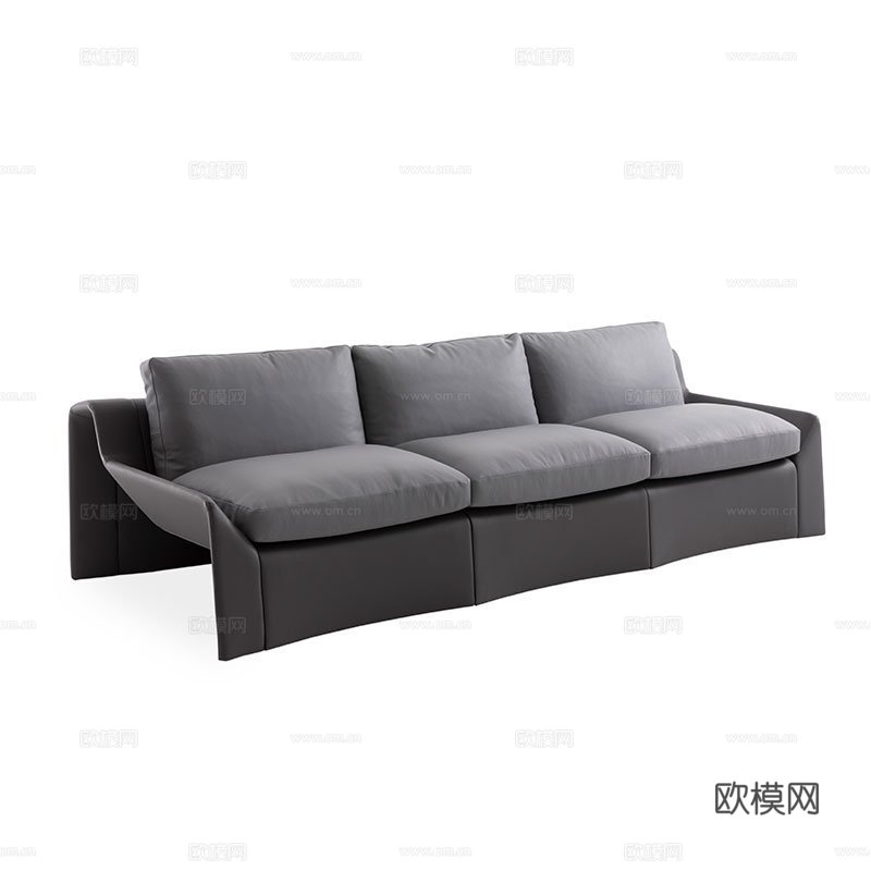BUCATTI 意式三人沙发3d模型下载（渲染图1）