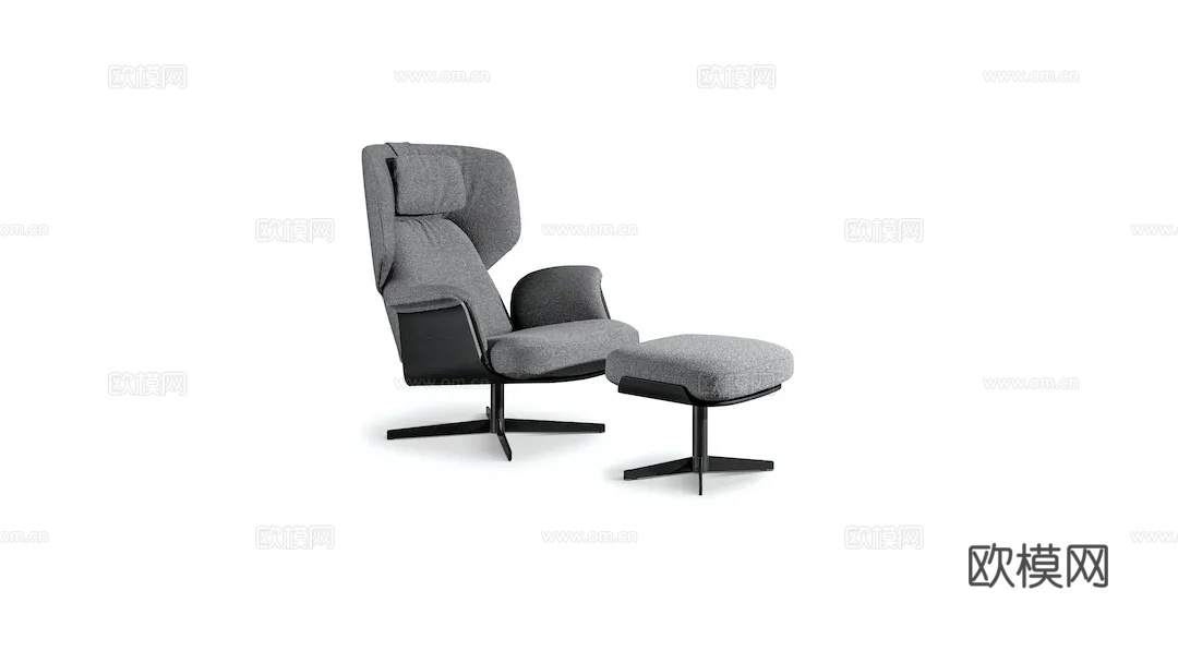 BONALDO 休闲椅 脚踏3d模型下载