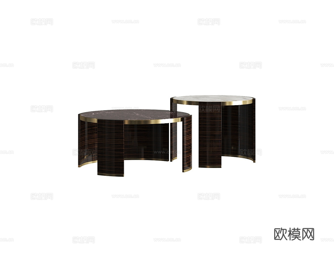 CAPITAL 意式边几 圆几3d模型下载（渲染图2）