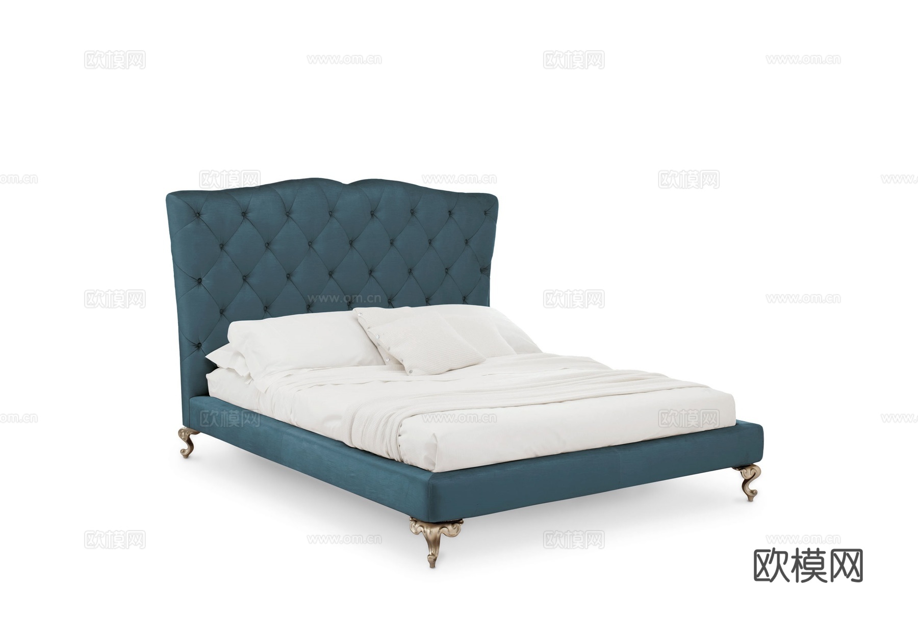 CANTORI 简欧双人床3d模型下载