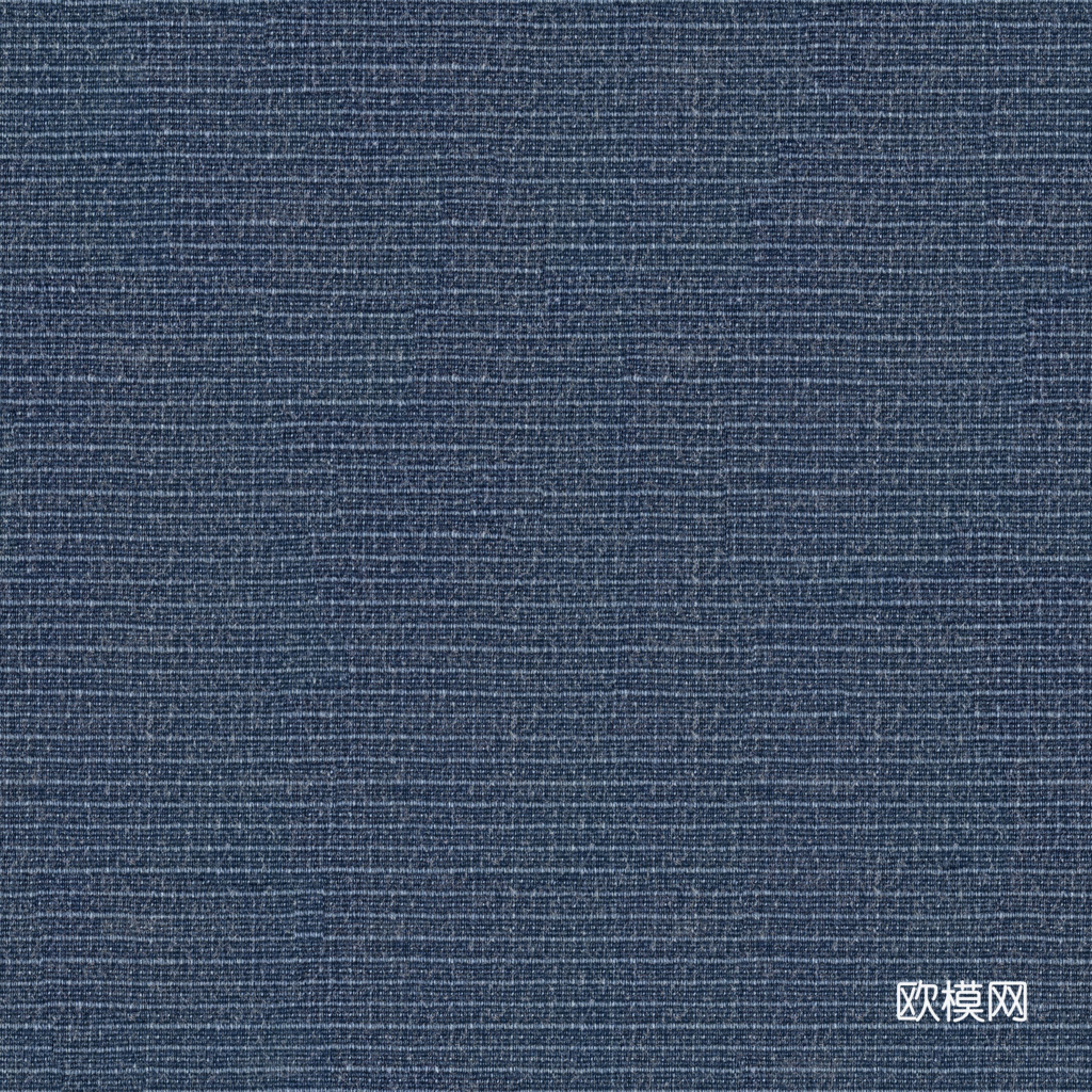 无缝苗布蓝色针织布纹布料PBR贴图 1k
