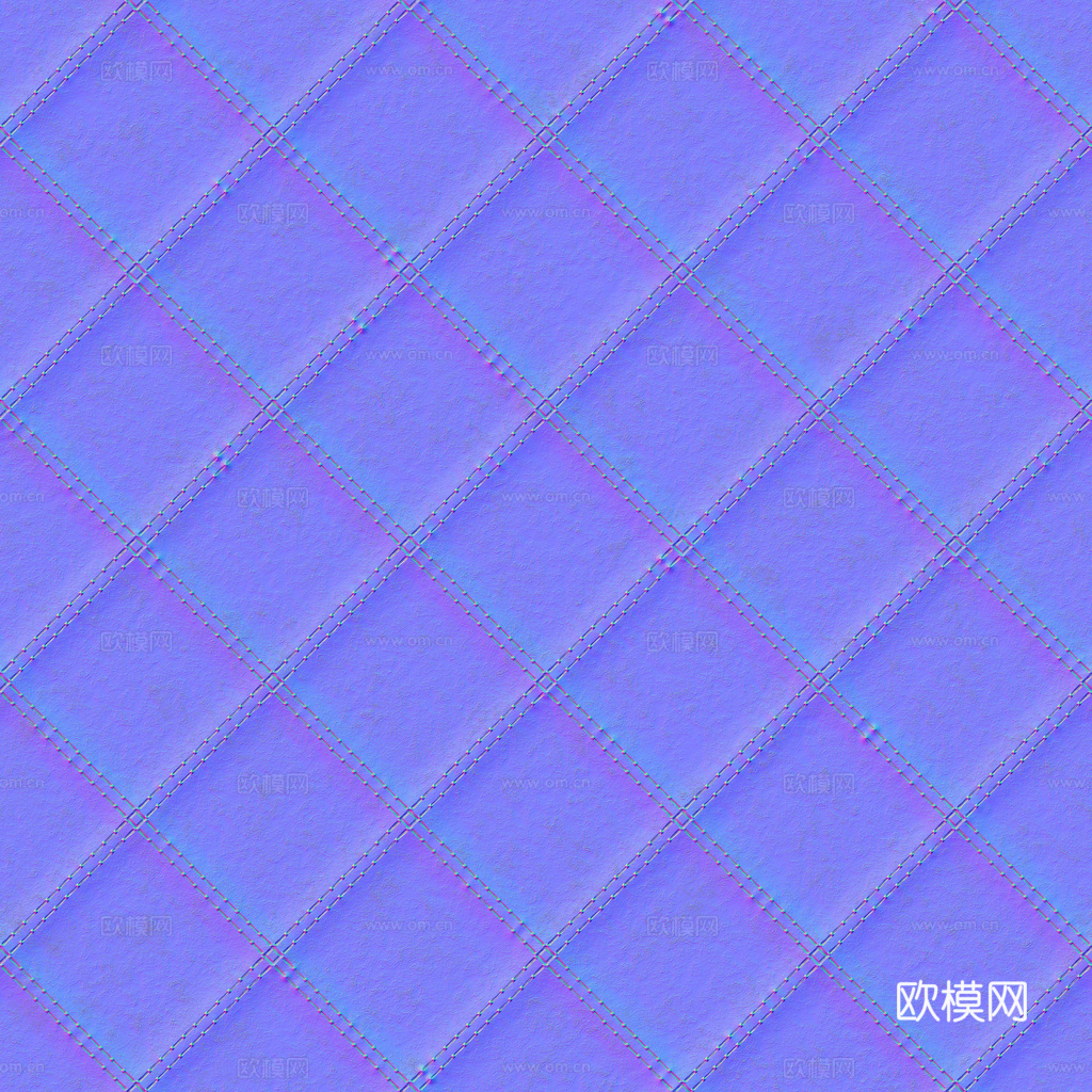 无缝米白色软包皮革PBR贴图 1k