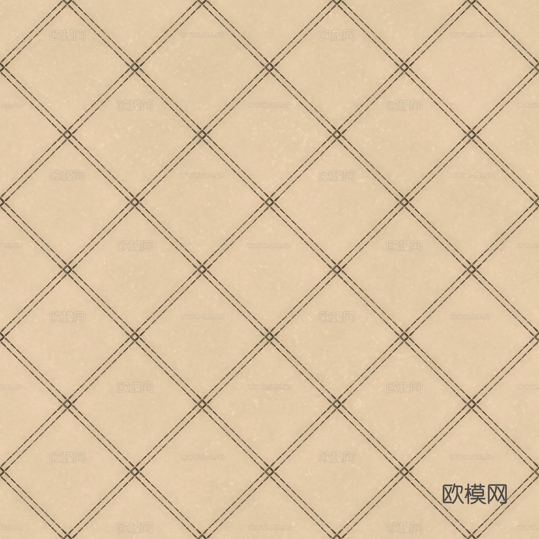 无缝米白色软包皮革PBR贴图 2k