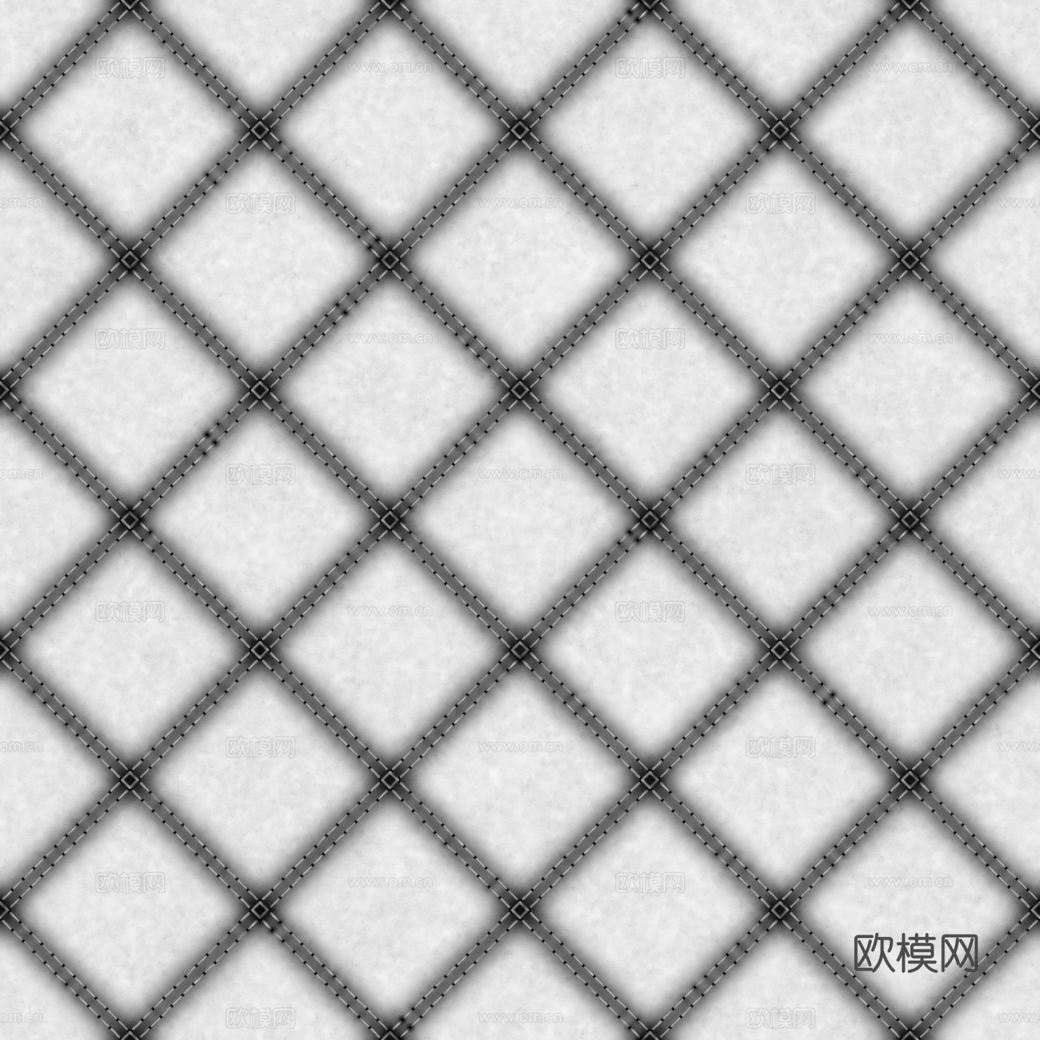 无缝米白色软包皮革PBR贴图 2k
