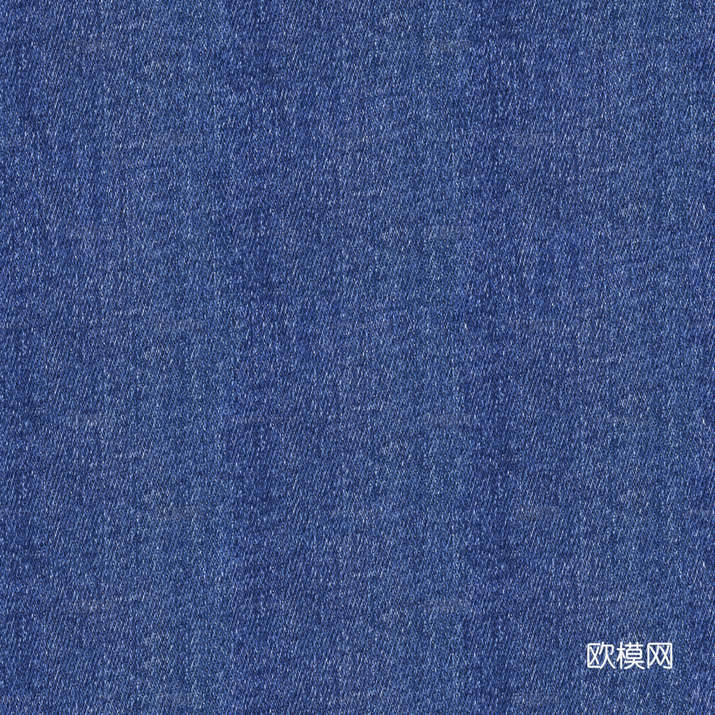 无缝蓝色布纹布料PBR贴图 1k