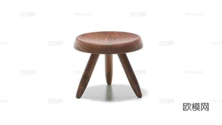 Cassina 木凳 矮凳3d模型下载（渲染图2）