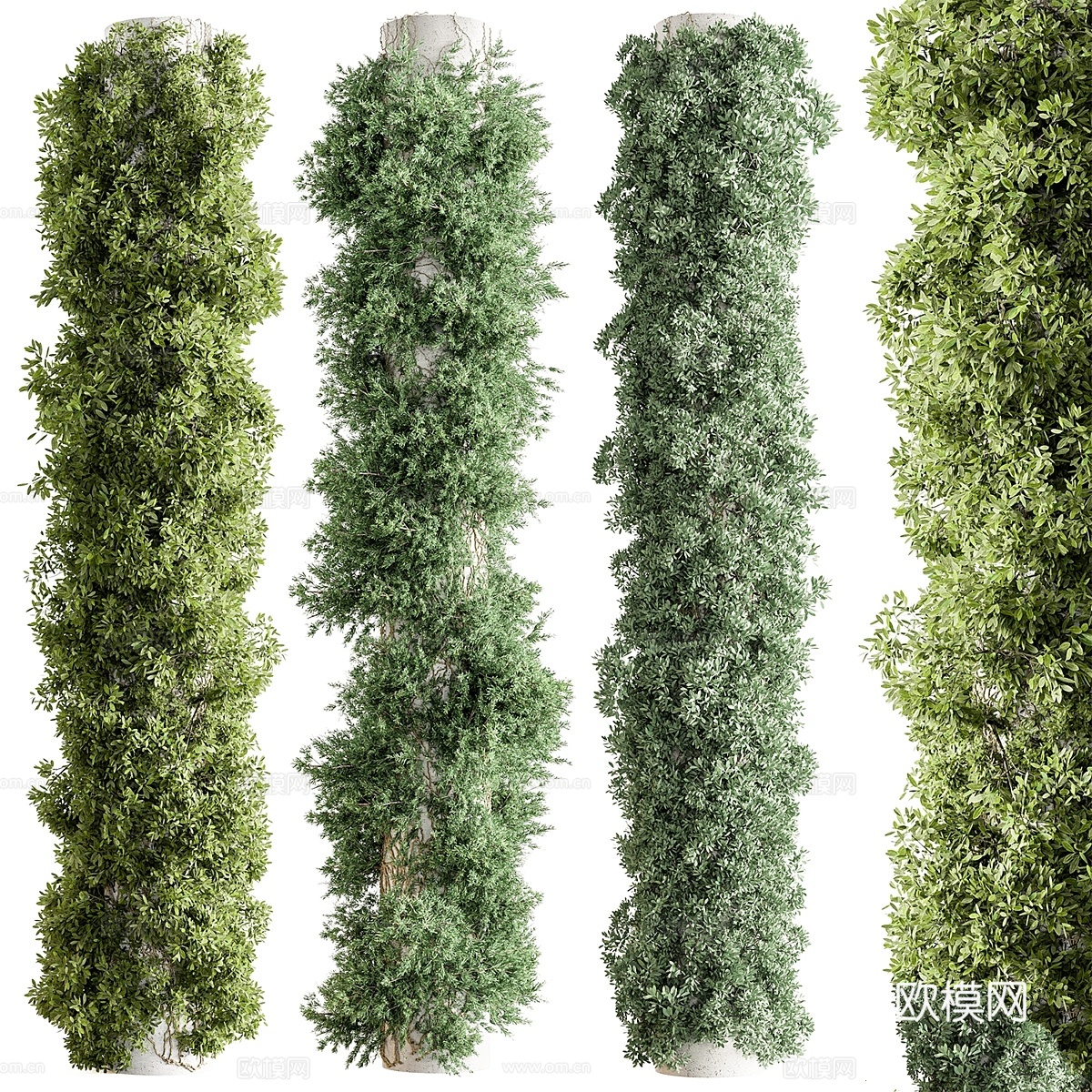 柱形垂直花园 - 墙面装饰 933d模型