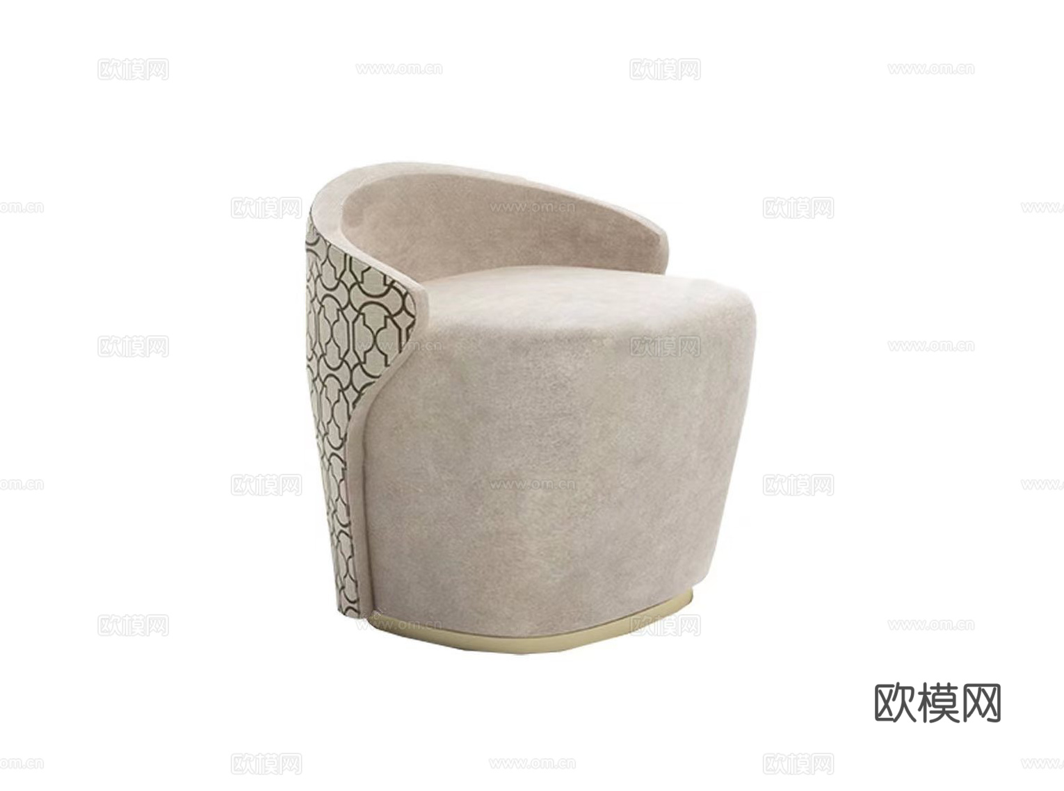 CAPITAL 轻奢妆凳3d模型下载